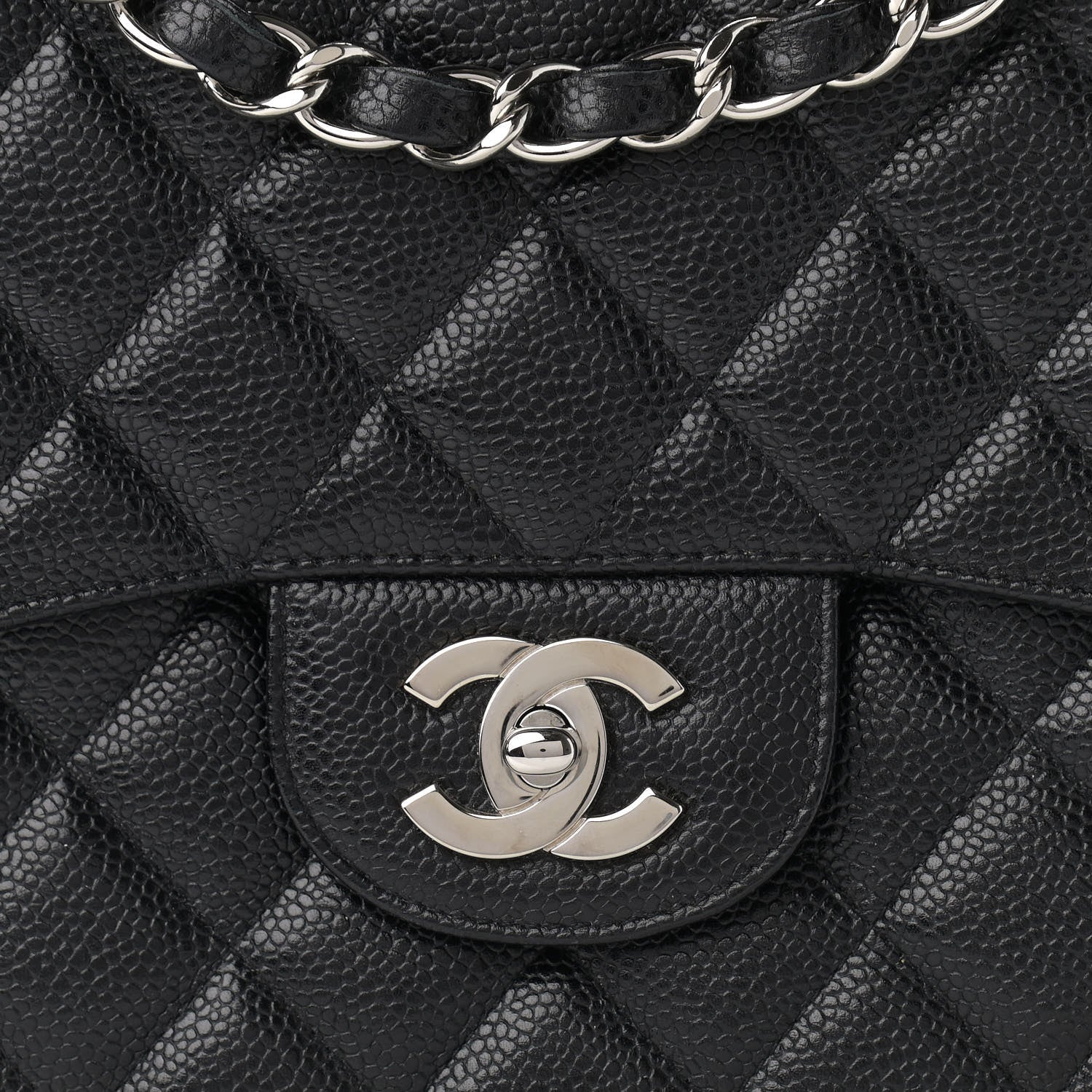 Chanel Caviar Quilted Jumbo Single Flap Black 7 of 10