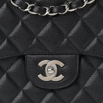 Chanel Caviar Quilted Jumbo Single Flap Black 7 of 10