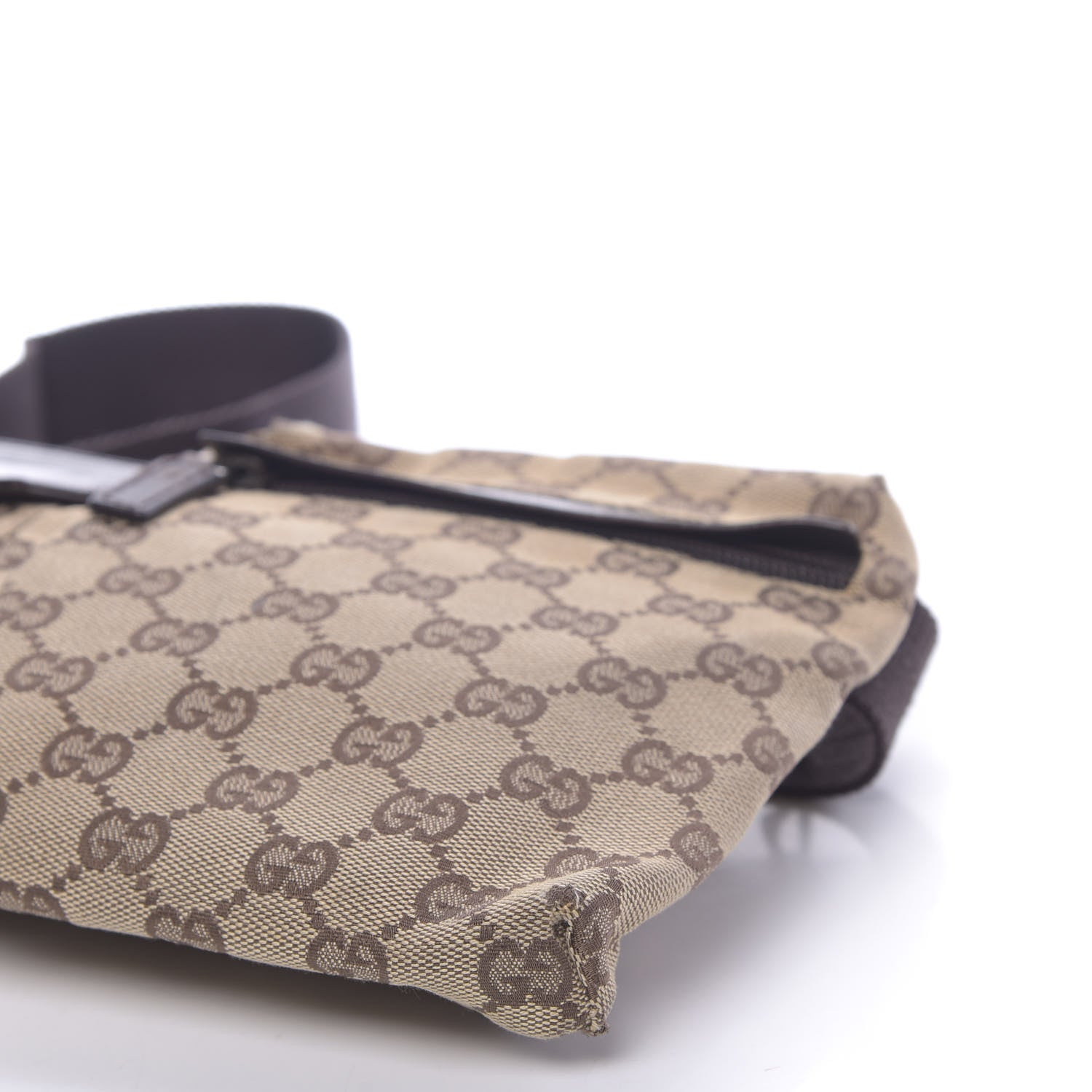 Gucci GG Monogram Double Pocket Belt Bag Dark Brown 10 of 12