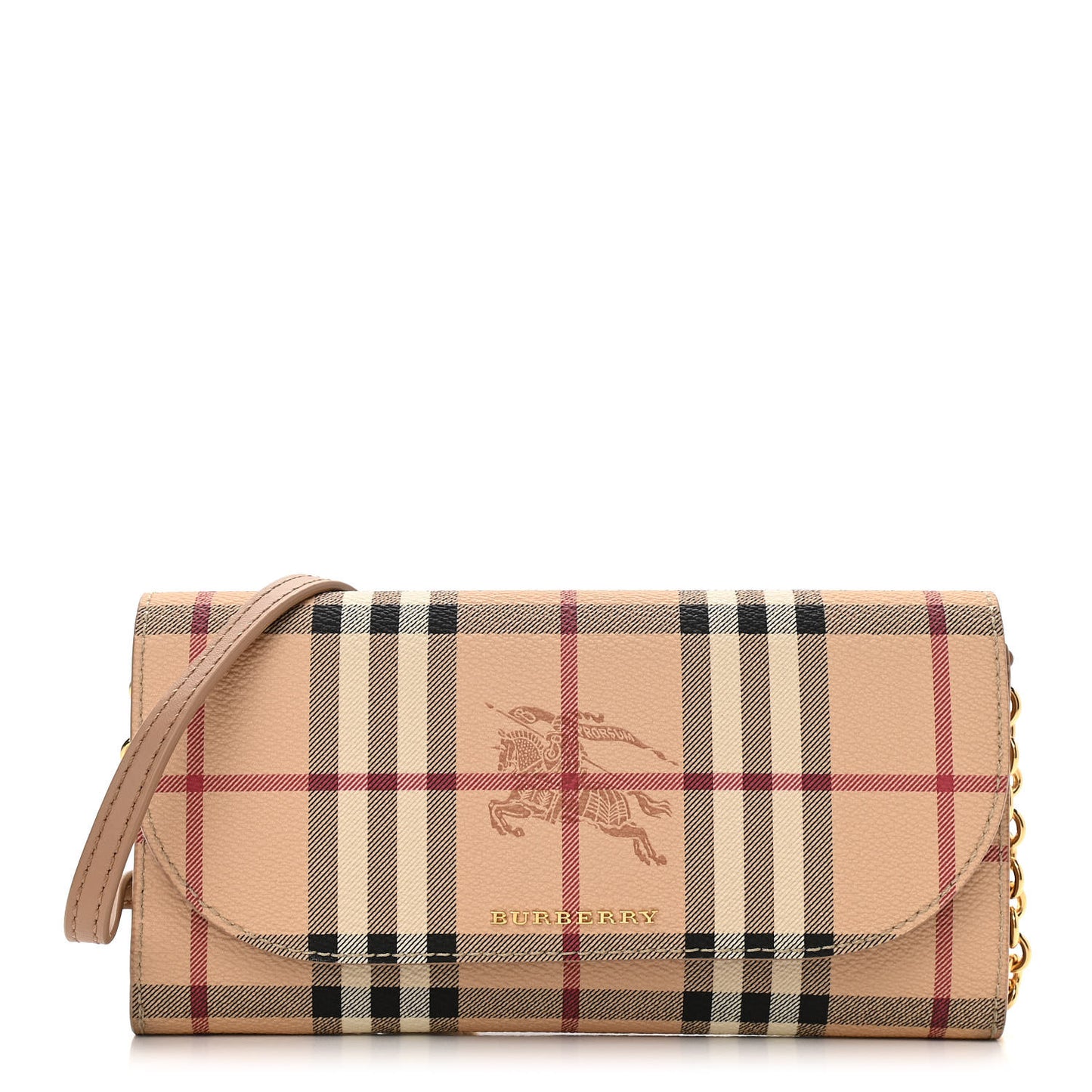 Haymarket Check Henley Wallet On Chain Mid Camel