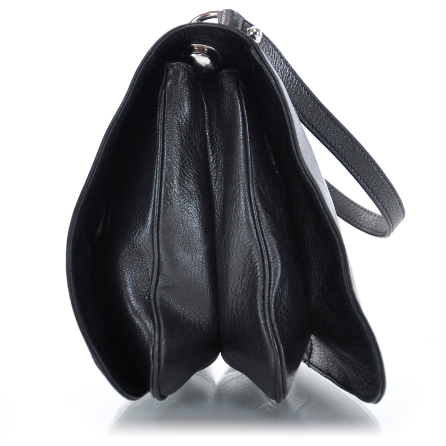 Leather Blondie Medium Flap Black