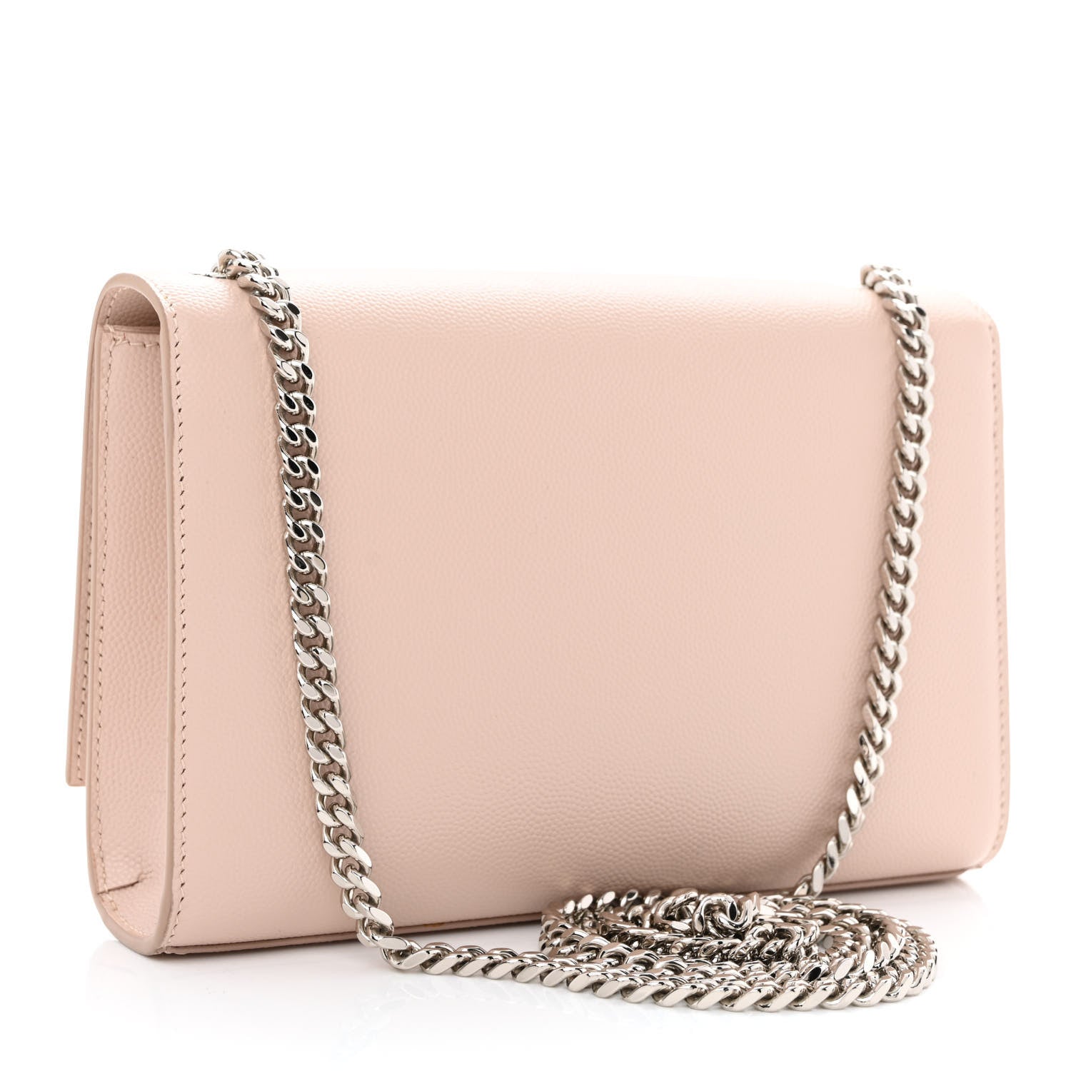 Saint Laurent Grain De Poudre Small Monogram Kate Satchel Marble Pink 2 of 9
