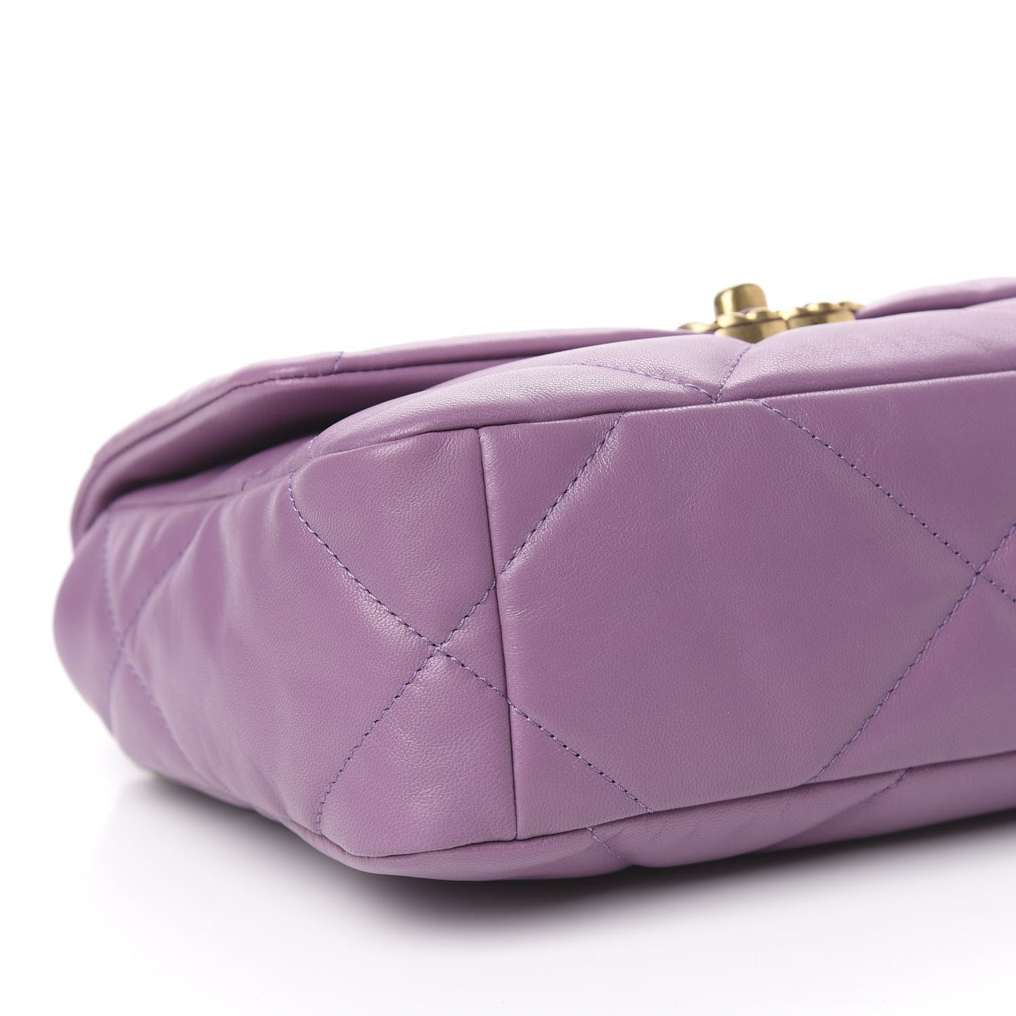 Goatskin Quilted Medium 19 Flap Violet Purple