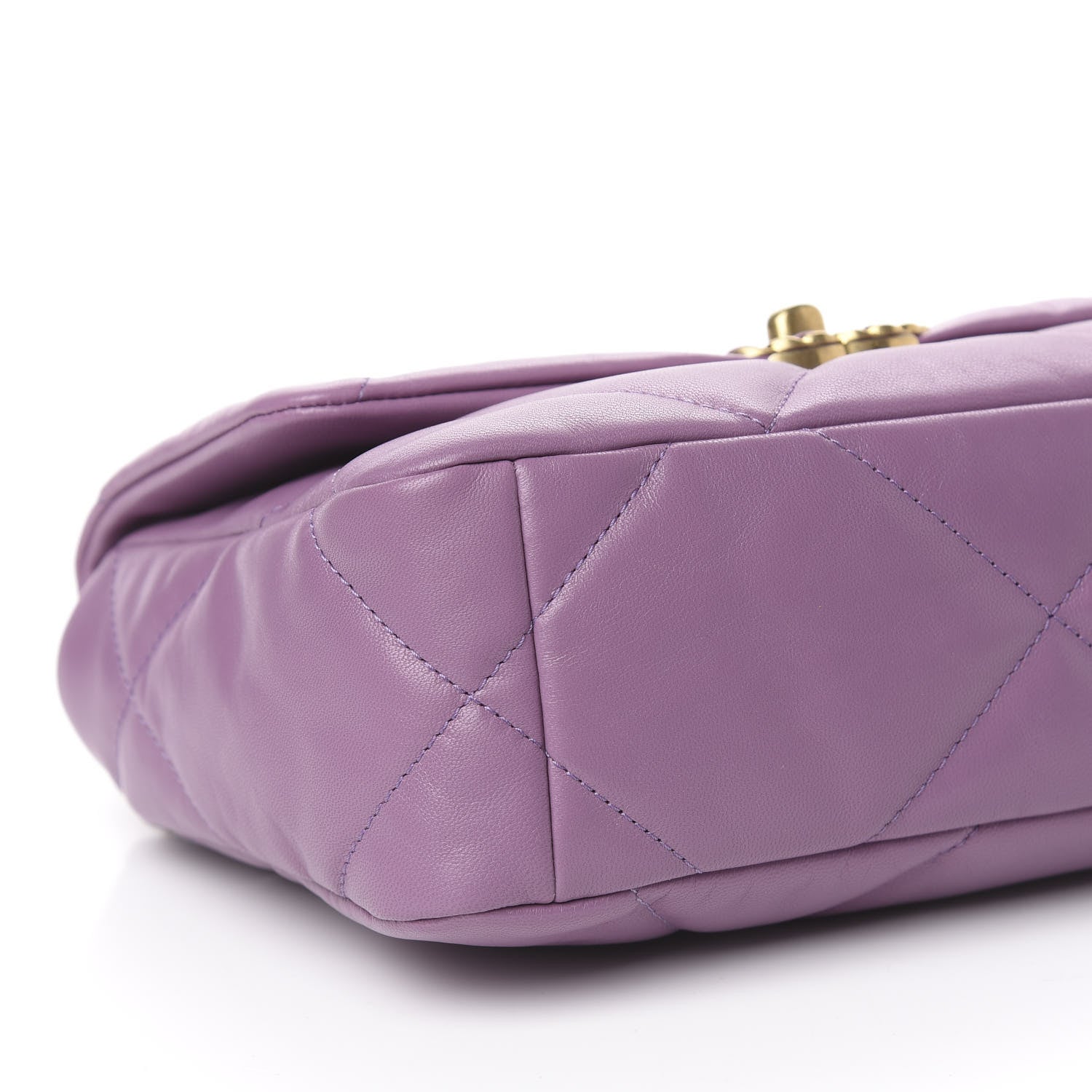 Chanel Goatskin Quilted Medium 19 Flap Violet Purple 9 of 12