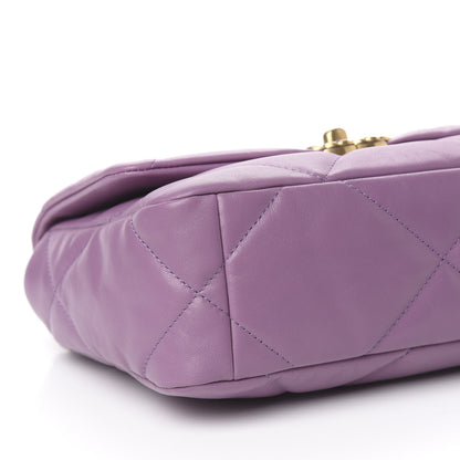 Chanel Goatskin Quilted Medium 19 Flap Violet Purple 9 of 12