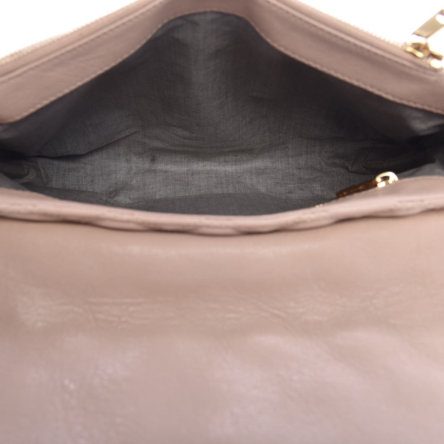 Lambskin Quilted The XL Single Flap Beige