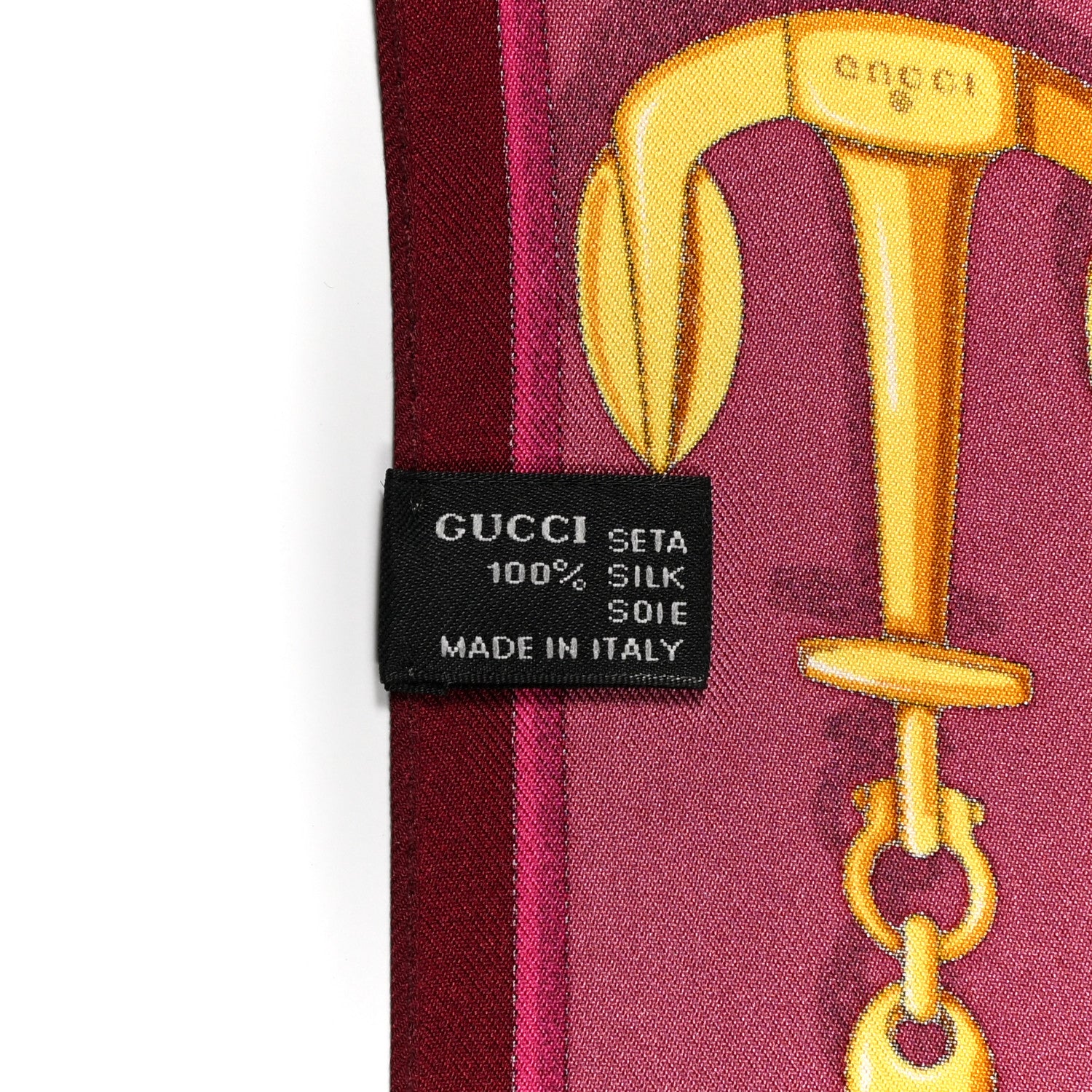 Gucci Silk Anchor Neck Bow Scarf Purple 3 of 4