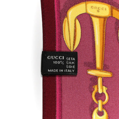 Gucci Silk Anchor Neck Bow Scarf Purple 3 of 4