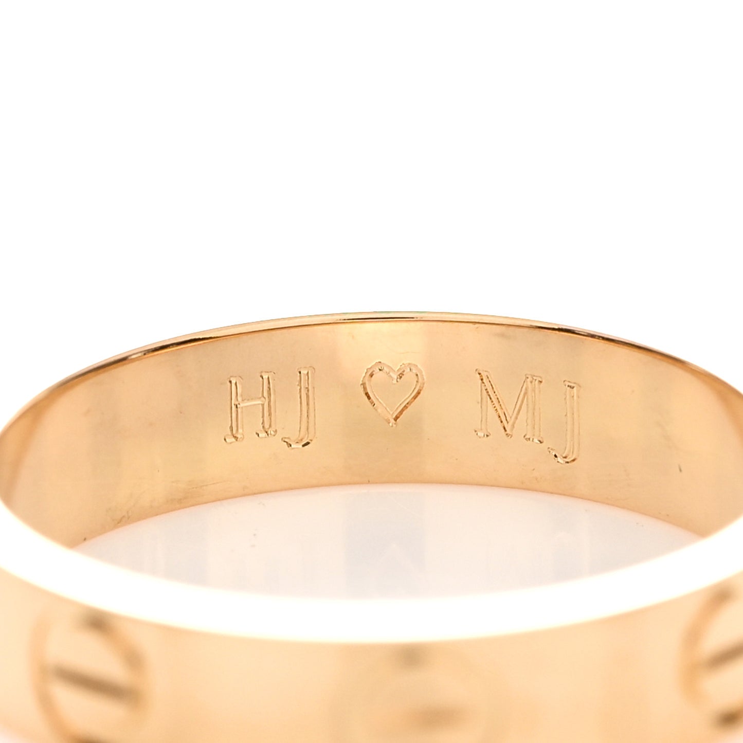 18K Yellow Gold 3.5mm LOVE Wedding Band Ring 47 4