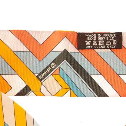 Hermes Silk Le Fil d'Ariane Twilly Jaune Doré Vert Rouge Clair 3 of 5