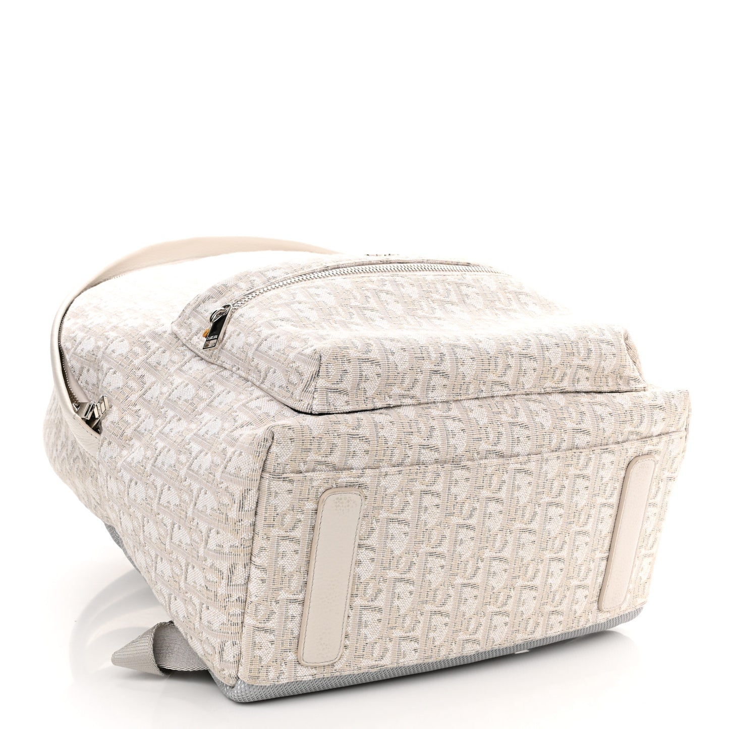 Oblique Calfskin Rider Backpack Beige