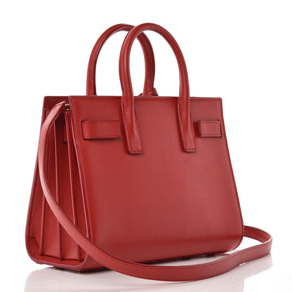 Saint Laurent Calfskin Nano Sac De Jour Lipstick Red 4 of 8