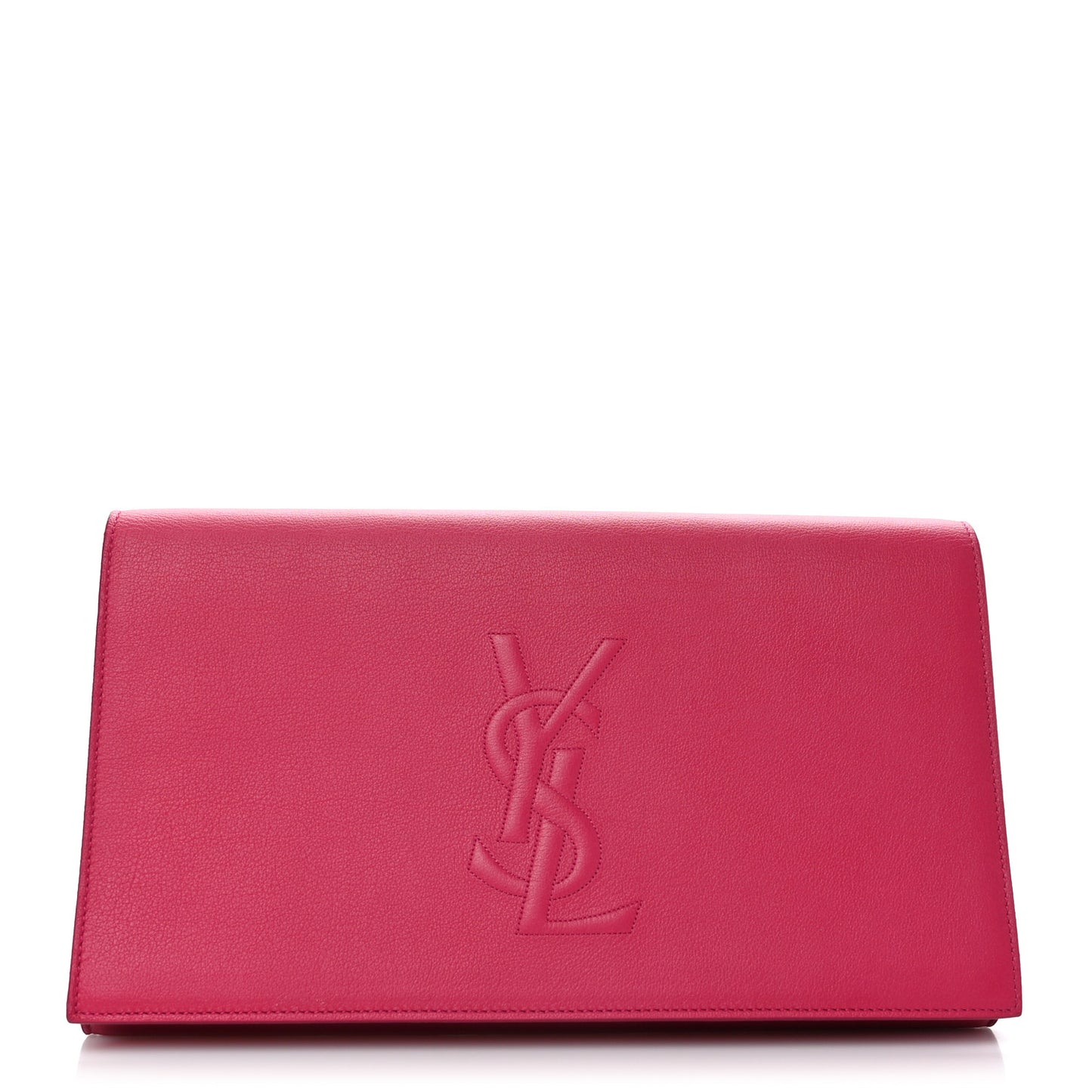 Calfskin Monogram Large Belle De Jour Clutch Lipstick Fuchsia