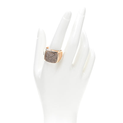 David Yurman 18K Rose Gold Cognac Diamond 18.6mm Streamline Signet Ring 61 9.75 2 of 4