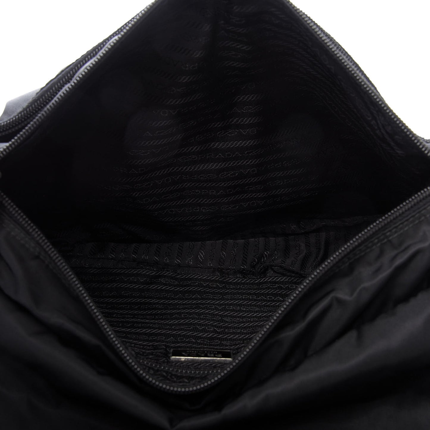 Nylon Vela Messenger Bag Black