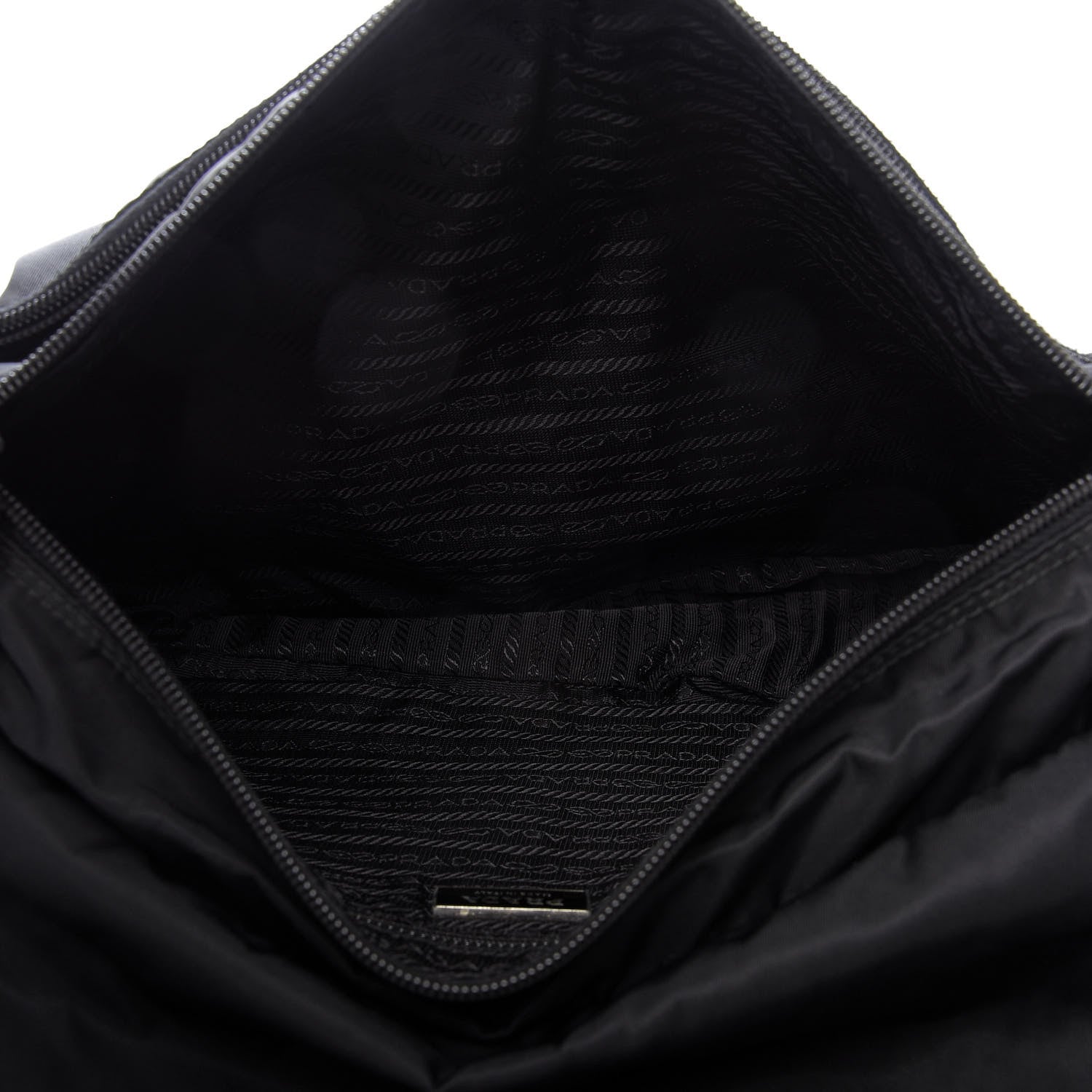 Prada Nylon Vela Messenger Bag Black 5 of 12
