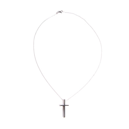 Tiffany 18k White Gold Cross Pendant Necklace 3 of 5