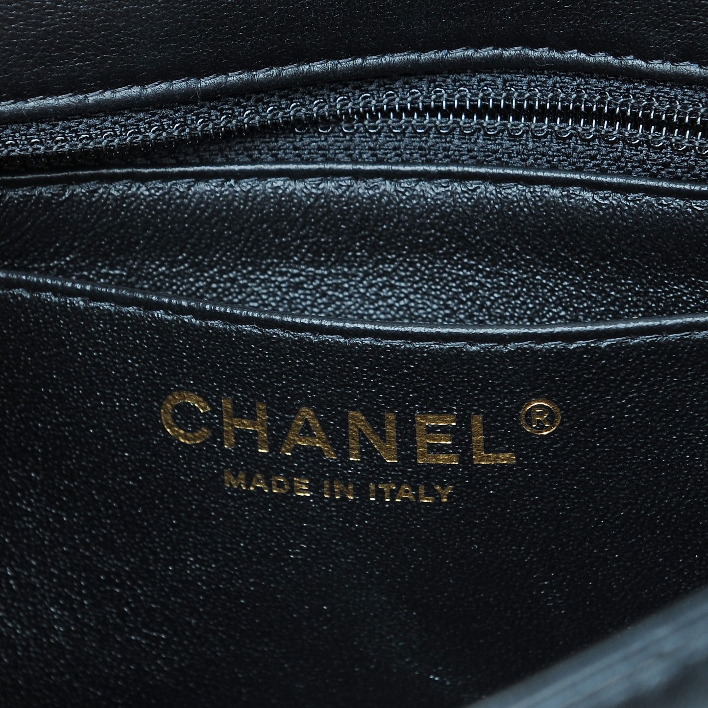 Lambskin Quilted Mini Square Flap Black