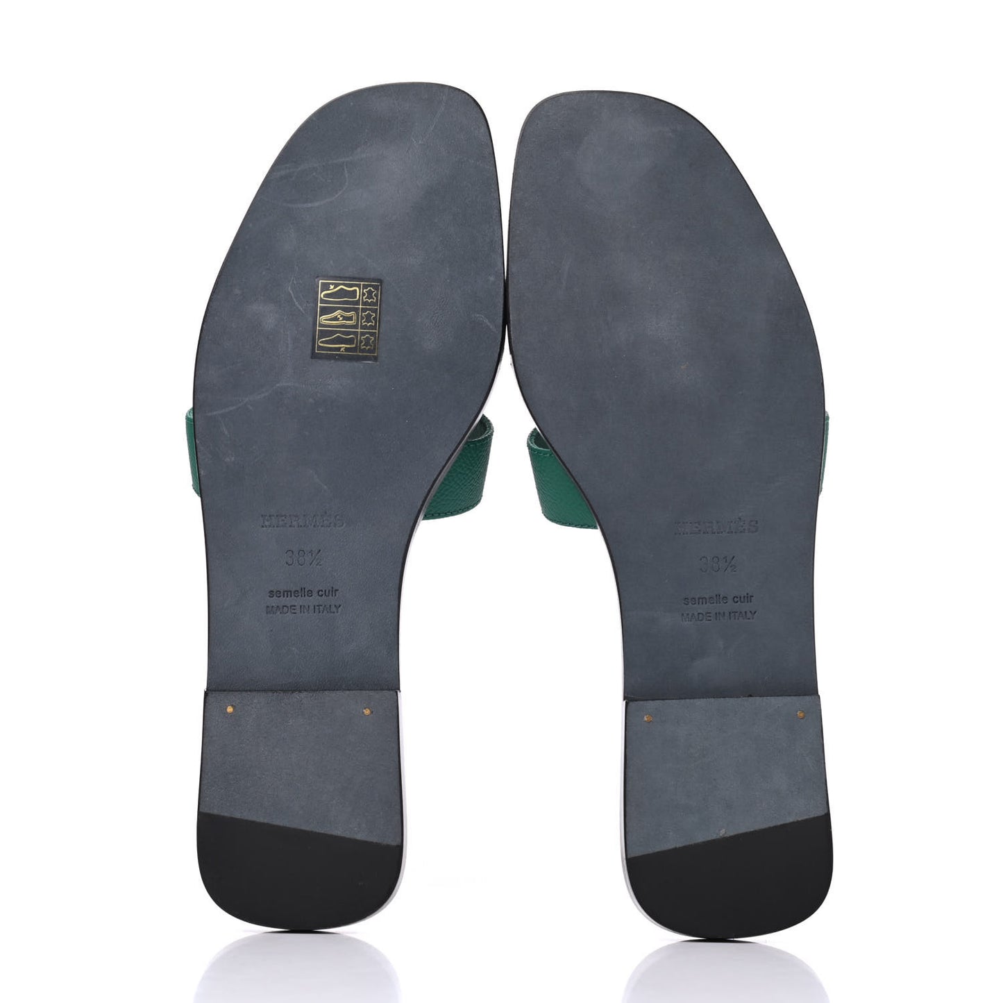 Epsom Oran Sandals 38.5 Vert Emeraude