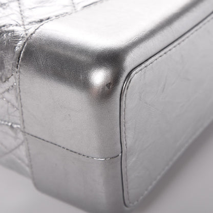 Chanel Metallic Crumpled Calfskin Quilted Gabrielle Backpack Silver 8 of 8