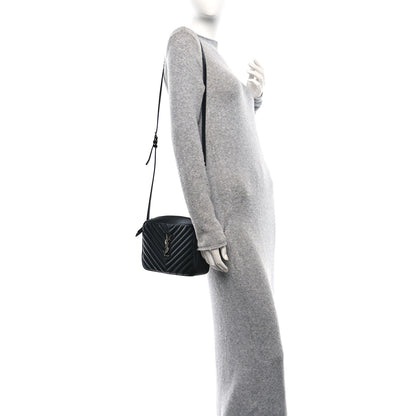 Saint Laurent Calfskin Matelasse Monogram Lou Camera Bag Black 2 of 10