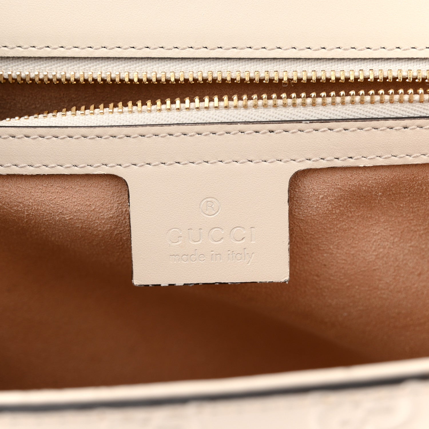 Gucci Guccissima Medium Padlock Shoulder Bag Mystic White 6 of 14