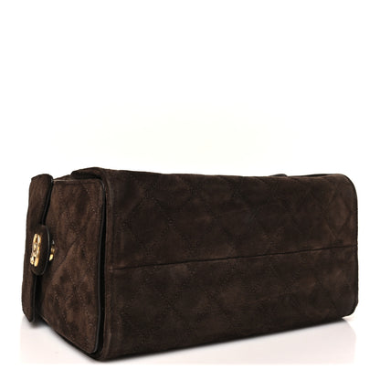 Chanel Suede Quilted Small Chanel 25 Handbag Dark Brown 4 of 11