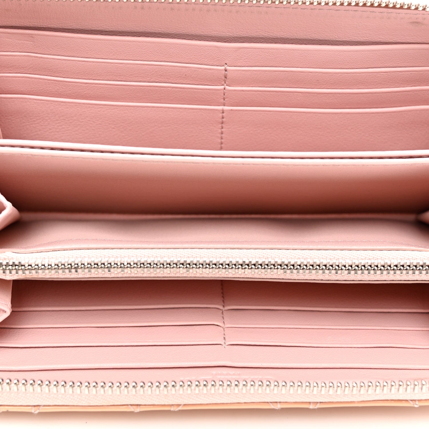 Christian Dior Patent Cannage Lady Dior Continental Zip Wallet Pink 5 of 7