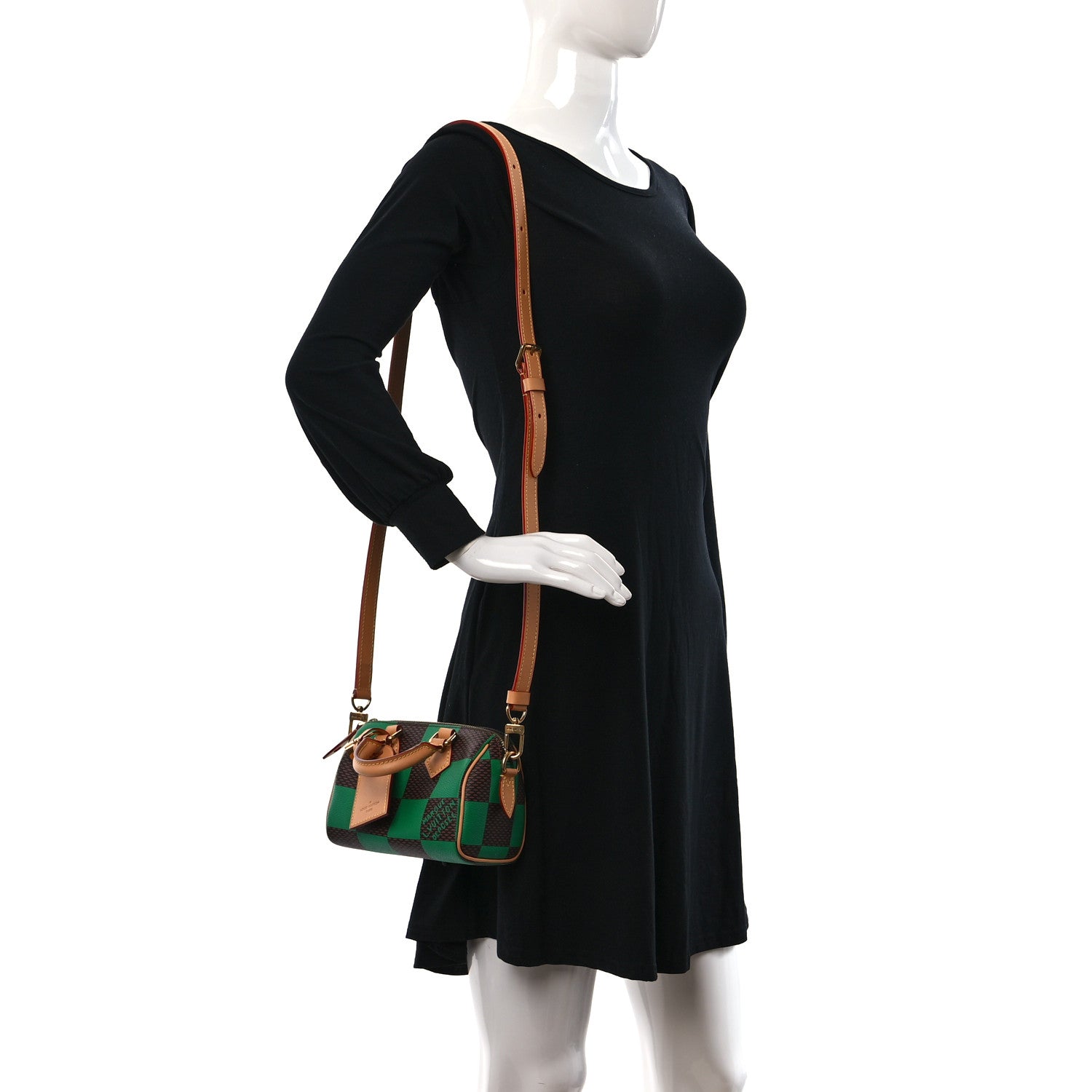 Louis Vuitton Damier Pop Speedy Bandouliere 18 Green 2 of 9