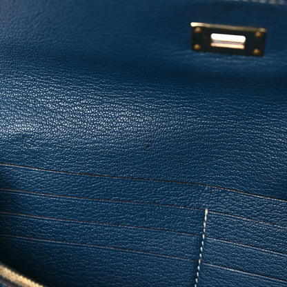 Hermes Epsom Verso Kelly Longue Wallet Rouge Casaque Bleu Thalassa 9 of 11