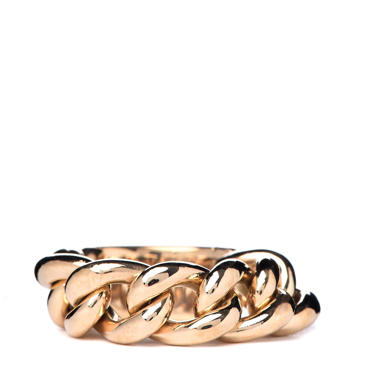 18K Yellow Gold Gourmette Ring 58 8.25