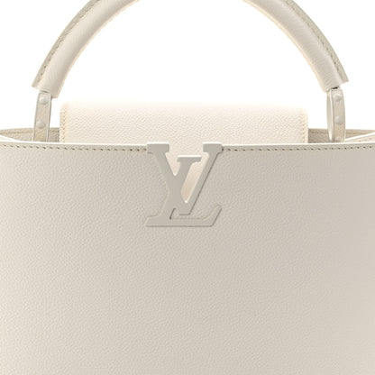 Louis Vuitton Taurillon Capucines East West MM Optic White 7 of 9