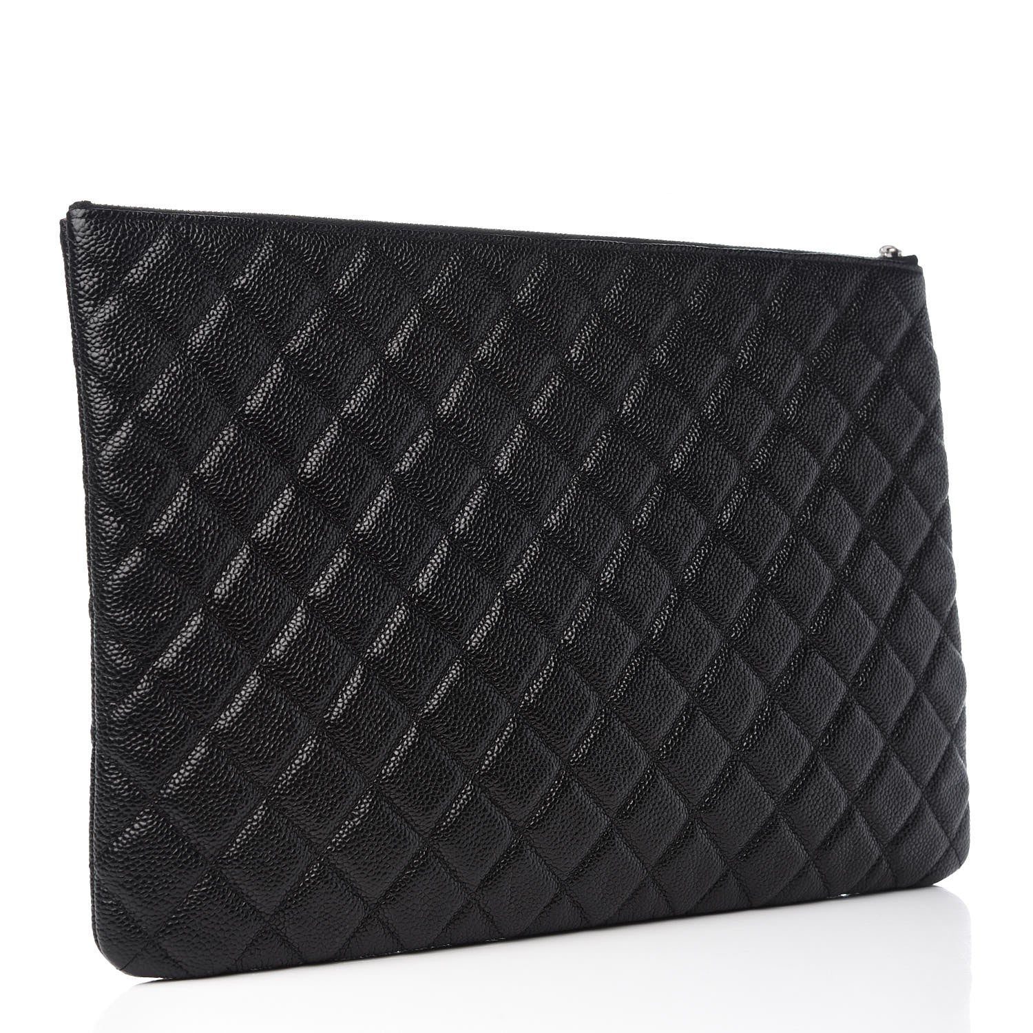 Chanel Caviar Quilted Large Cosmetic Case Black 5 of 14