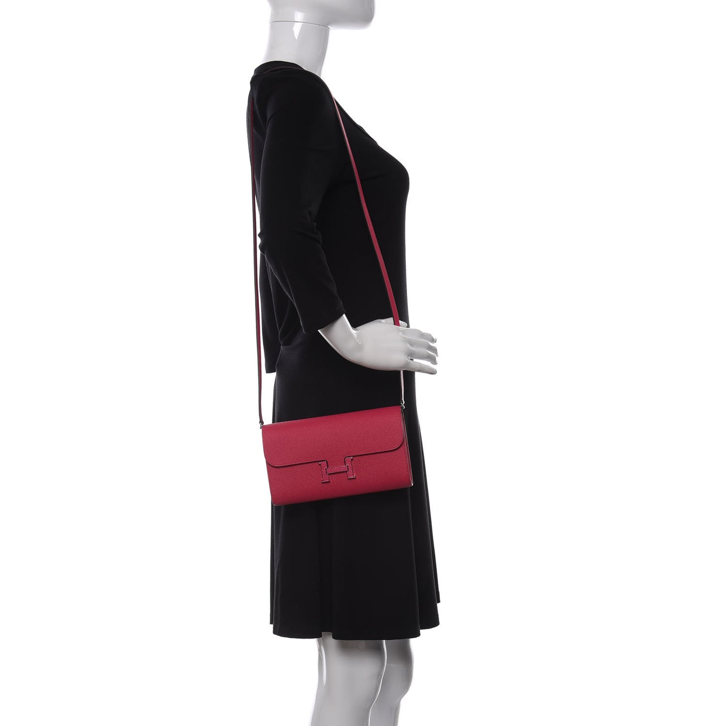 Epsom Lizard Constance Wallet To Go Rose Mexico