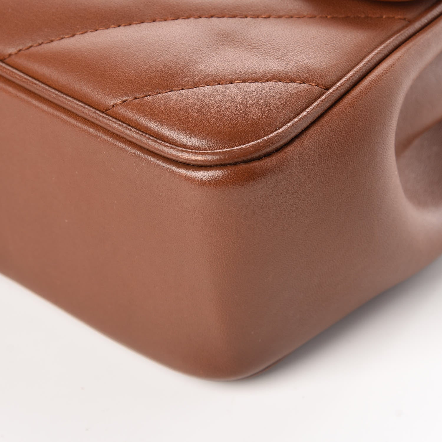 Chanel Lambskin Quilted Jumbo Coco Vintage Flap Brown 12 of 12