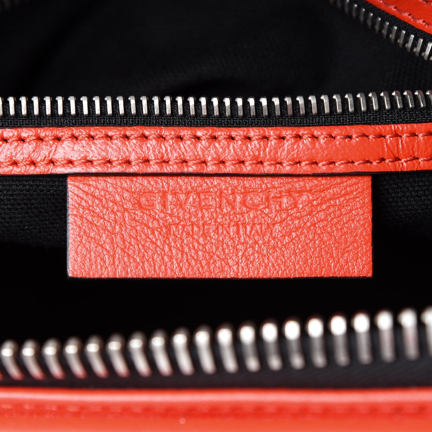 Lambskin Perforated Small Antigona Pop Red