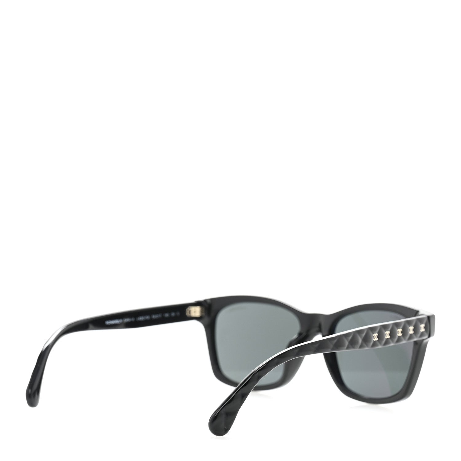 Chanel Acetate Quilted Square Sunglasses 5484-A Black 4 of 8