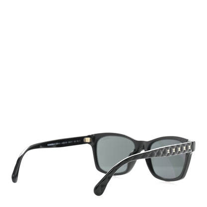 Chanel Acetate Quilted Square Sunglasses 5484-A Black 4 of 8