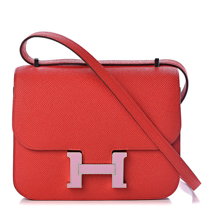 Hermes Epsom Enamel Constance 18 Rouge de Coeur Mauve Sylvestre 1 of 22