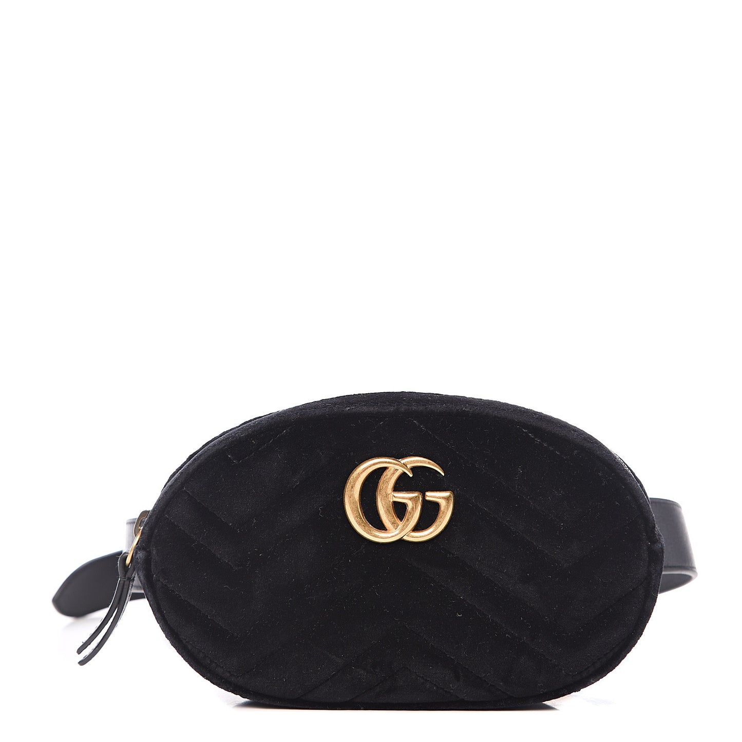 Velvet Matelasse GG Marmont Belt Bag 85 34 Black