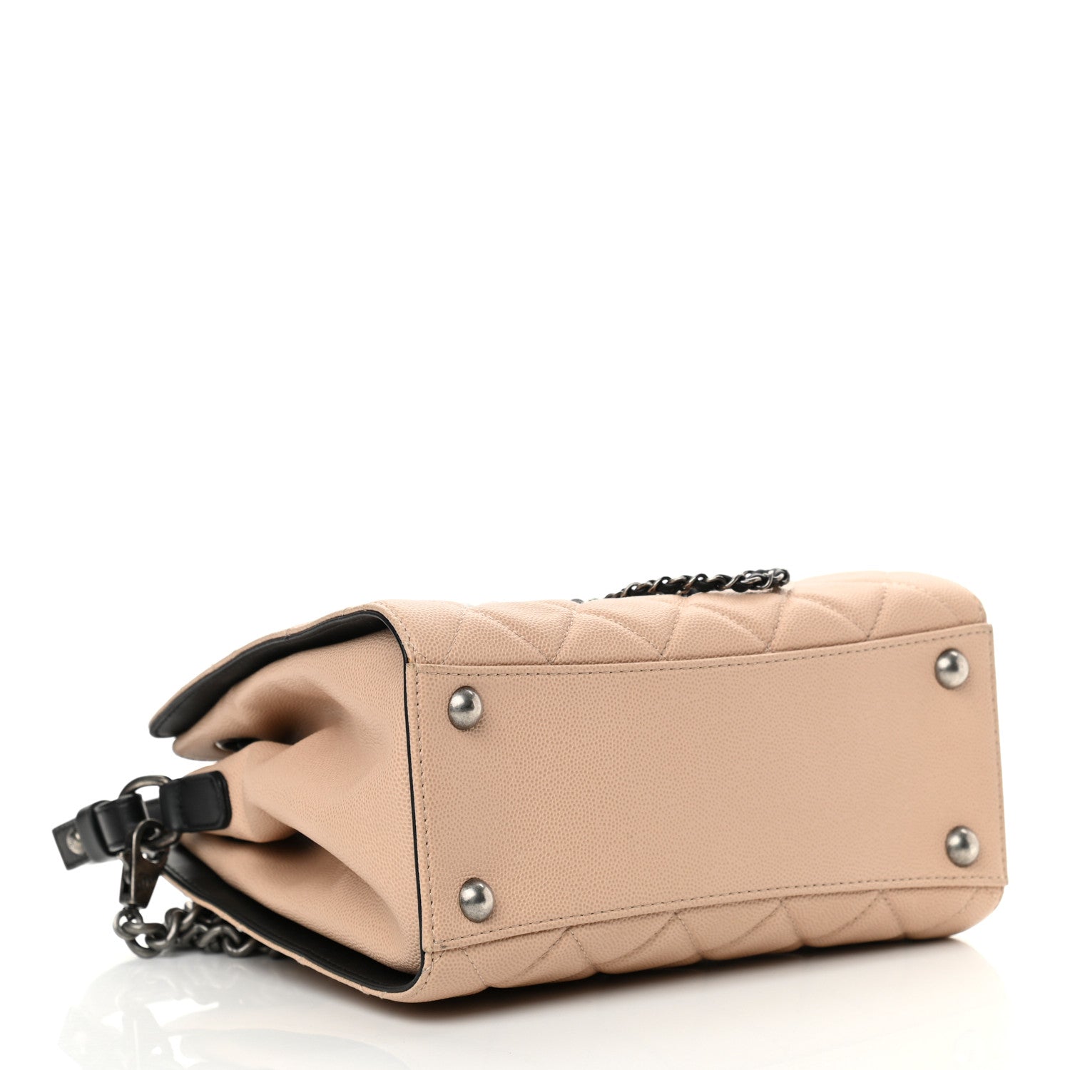 Chanel Caviar Quilted Small CC Bucket Bag Beige 3 of 9