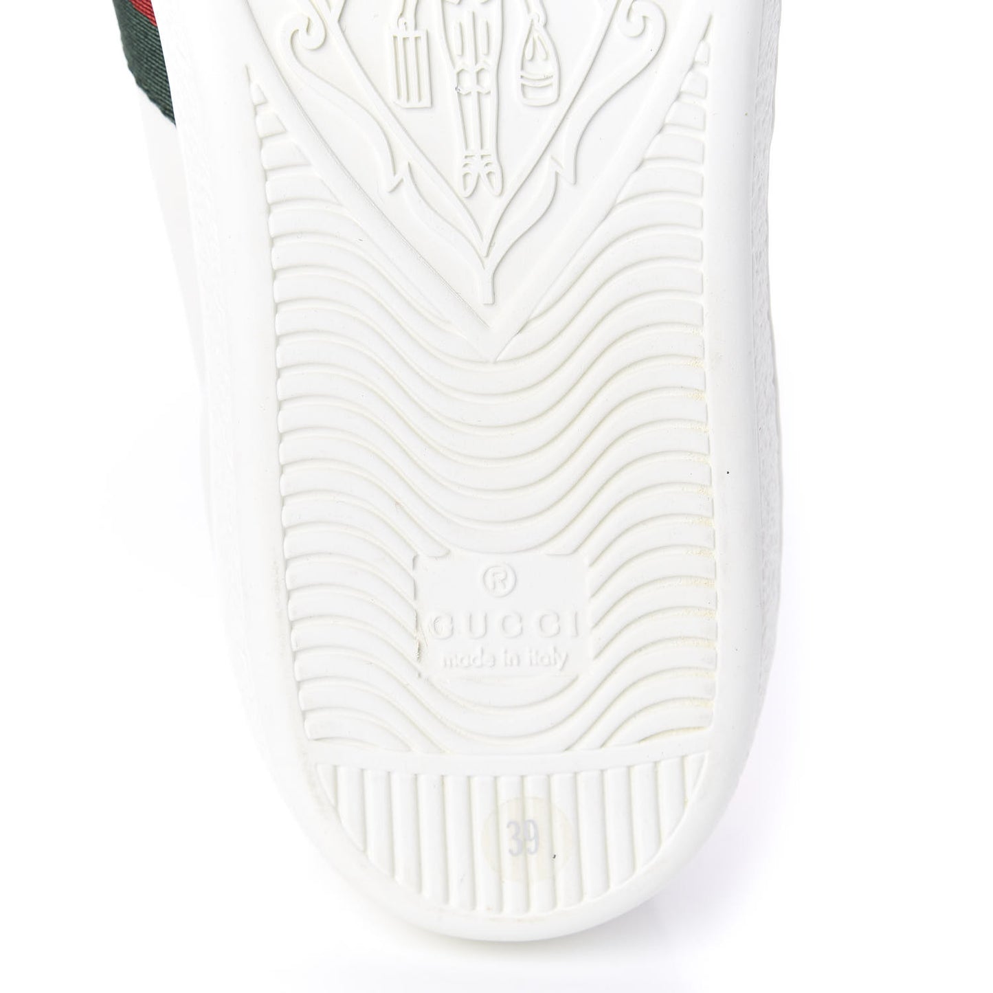 Calfskin Ayers Bee Embroidered Womens Ace Sneakers 39 White Green
