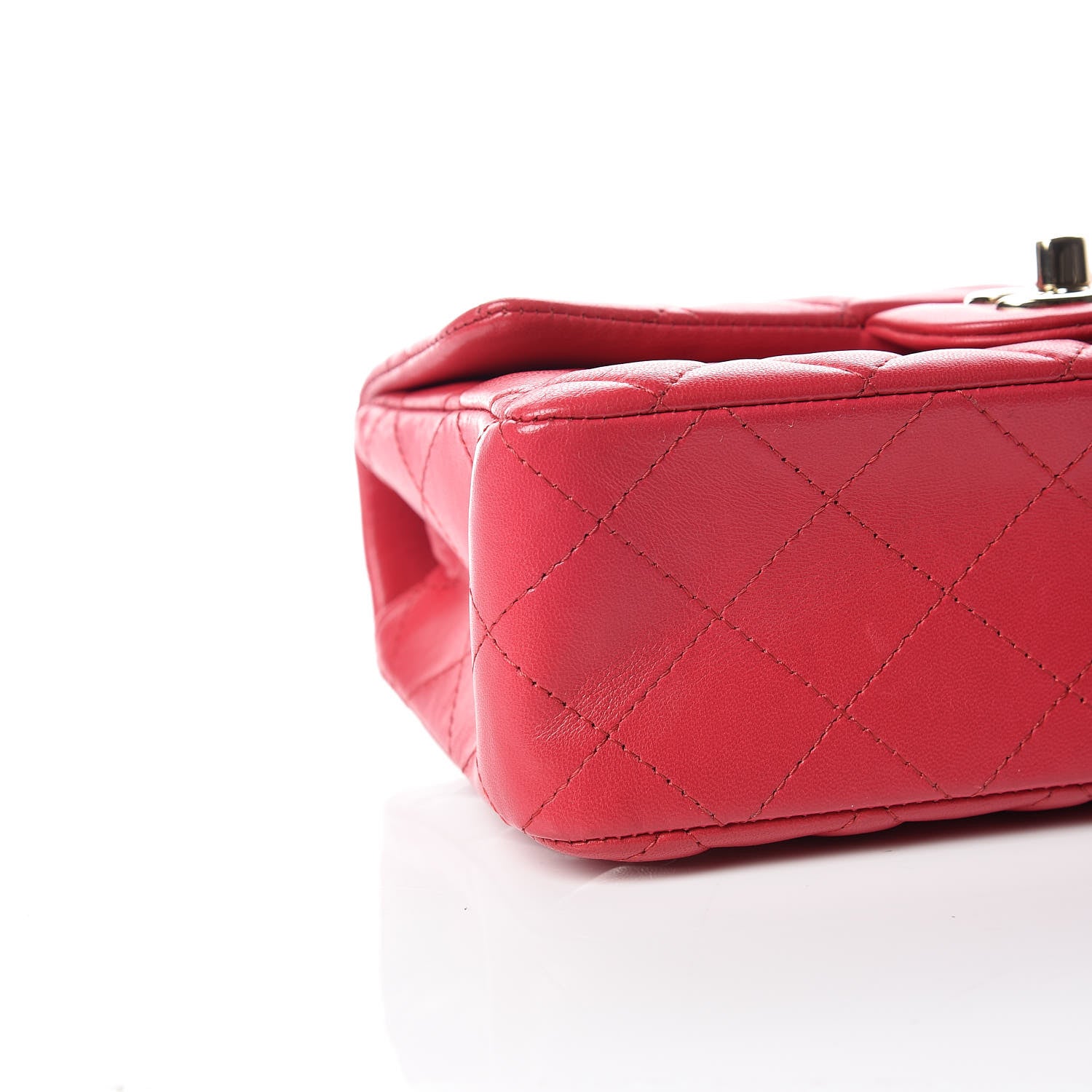Chanel Lambskin Quilted Mini Rectangular Flap Fuchsia 5 of 11