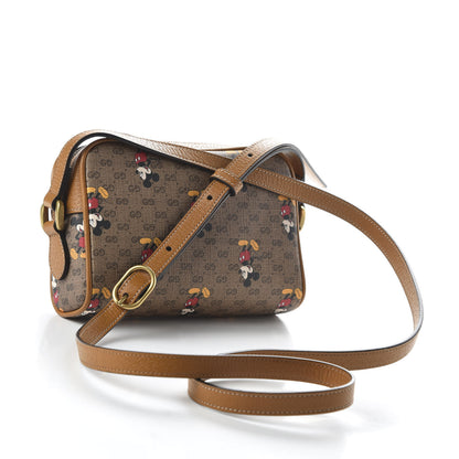 Gucci X DISNEY Mini Vintage GG Supreme Monogram Mickey Mouse Shoulder Bag Beige Vintage Sun Oil 3 of 10