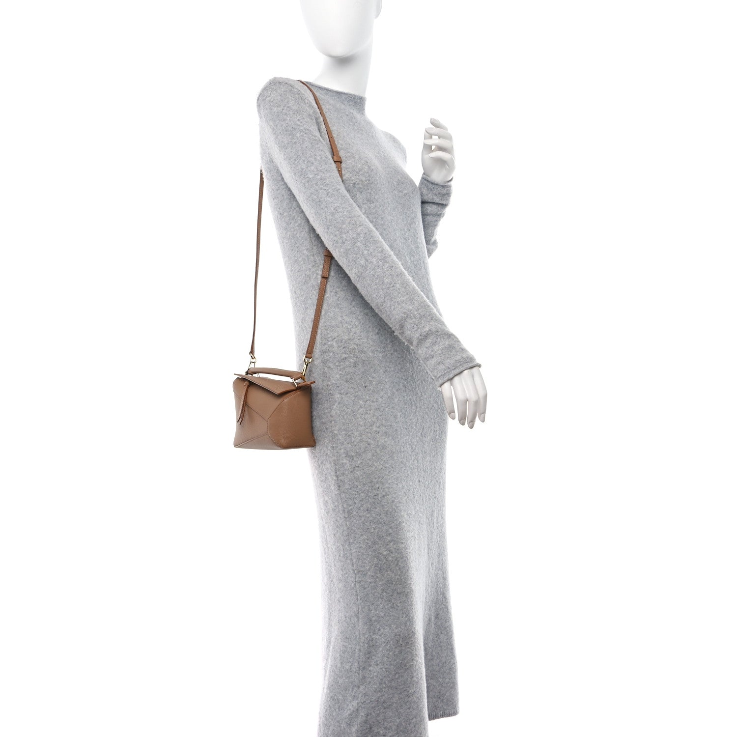 Loewe Calfskin Mini Puzzle Edge Bag Toffee 2 of 12