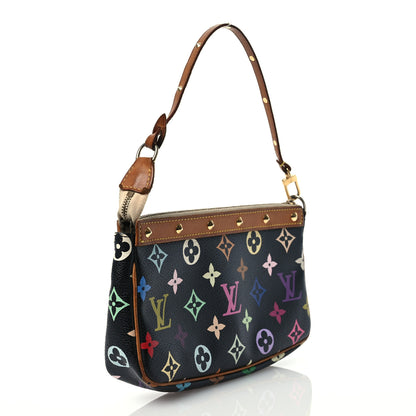 Louis Vuitton Monogram Multicolor Pochette Accessories Black 3 of 12