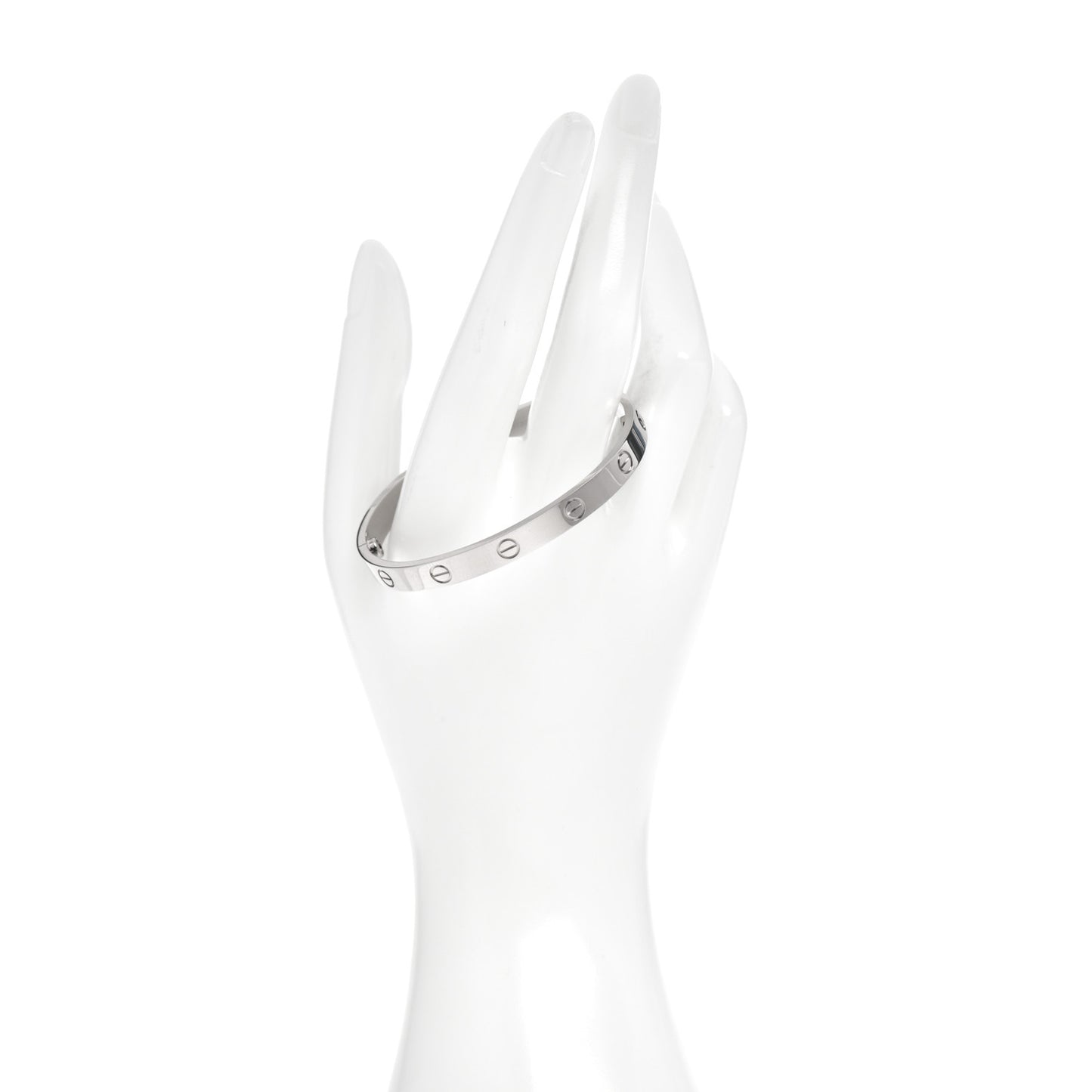 18K White Gold LOVE Bracelet 17