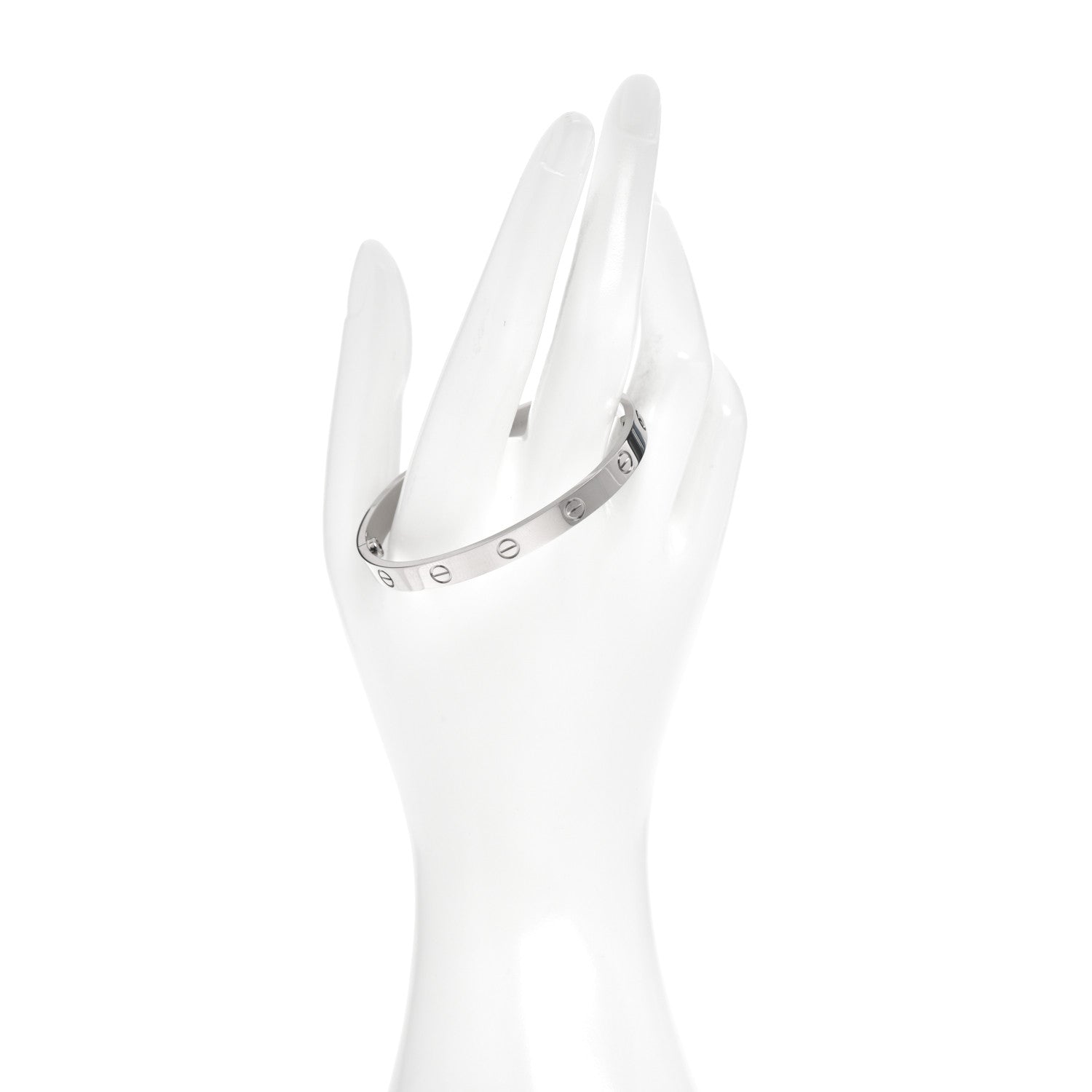 Cartier 18K White Gold LOVE Bracelet 17 2 of 5