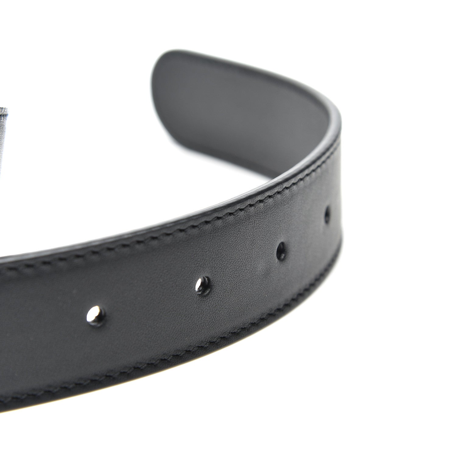 Gucci Moon Calfskin Crystal Dionysus 30mm Belt 80 32 Black Black Diamond 3 of 5