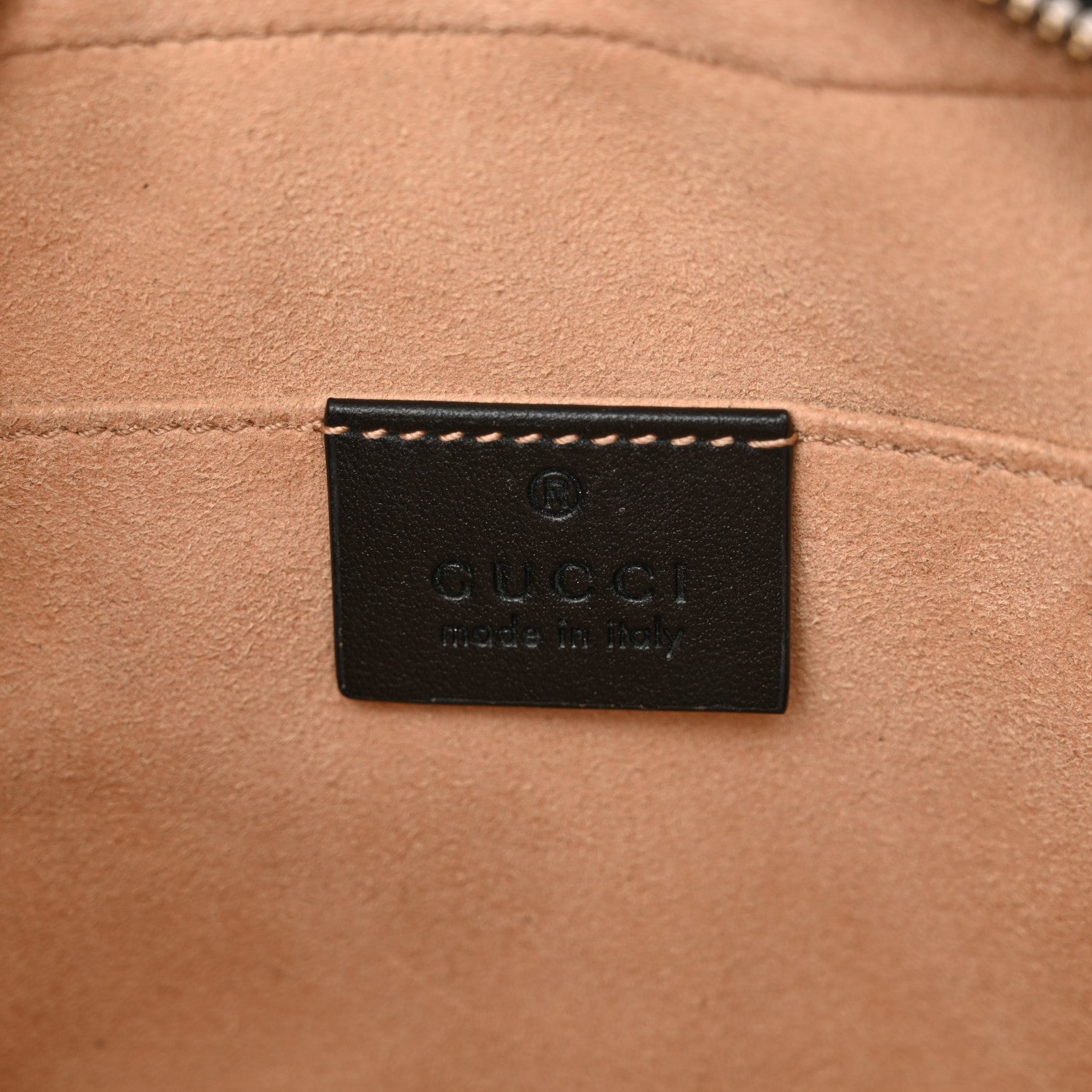 Gucci Calfskin Matelasse Small GG Marmont Chain Shoulder Bag Black 6 of 11